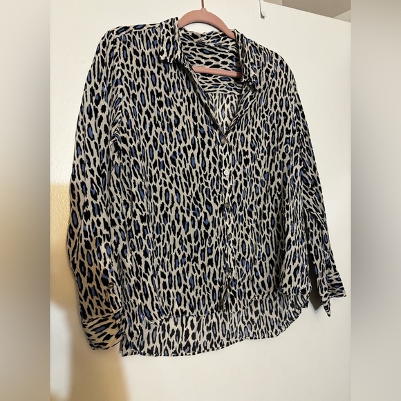 Leopard silk top - Picture 1 of 2